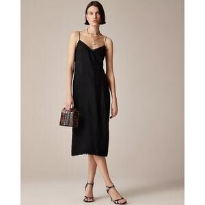 NWT Jcrew Natasha crochet-trim slip dress- size 12